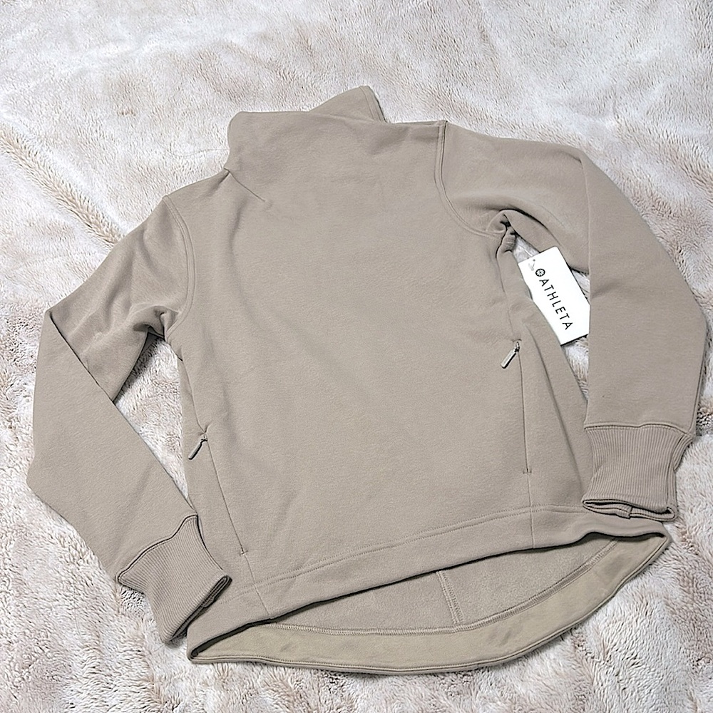 NWT Athleta Cozy Karma twist neck sweatshirt
